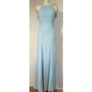 Light blue backless maxi
